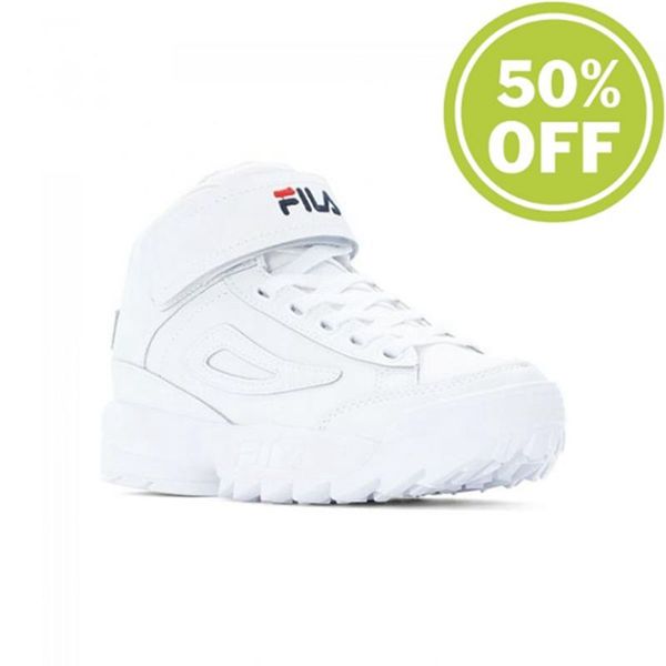 Fila Tenisky Damske Biele - D2 Disruptor Mid Wmn Vypredaj - Slovakia 58426-VUGO